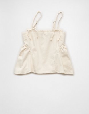AE Denim Bow Strap Tank Top