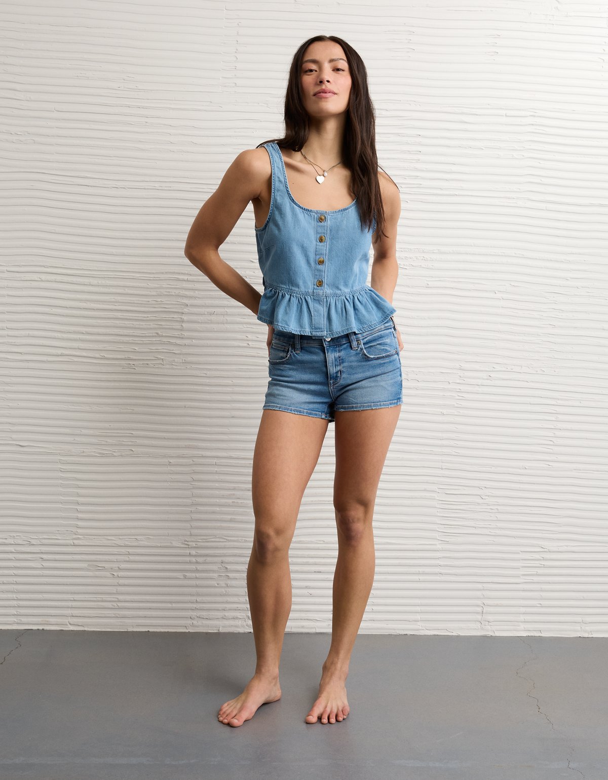 AE Denim Peplum Tank Top - image 5