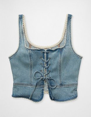 AE Lace-Up Denim Corset