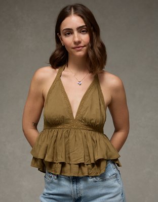 AE Lace Halter Tank Top