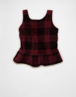 AE Back Bow Peplum Tank Top | American Eagle