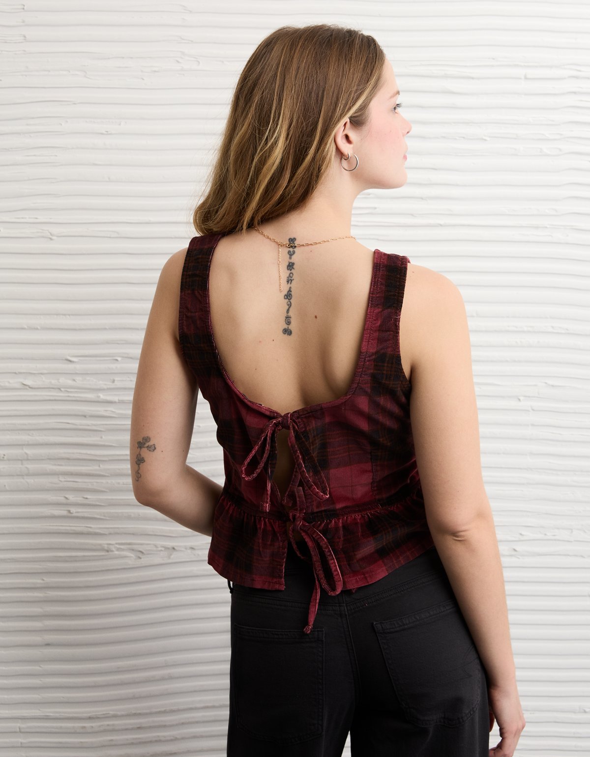 AE Back Bow Peplum Tank Top - image 2
