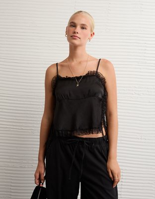 AE Side-Tie Lace Tank Top