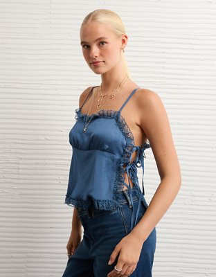 AE Side-Tie Lace Tank Top