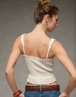 AE Smocked Button-Up Cami