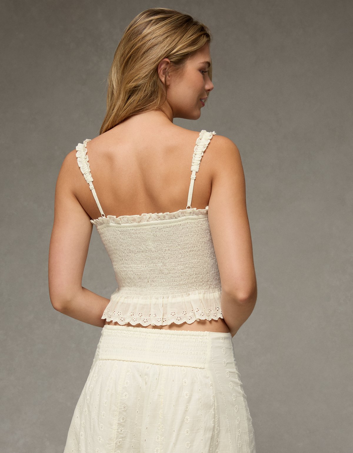 AE Smocked Button-Up Cami - image 2