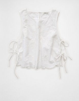 AE Tie-Side Embroidered Tank Top