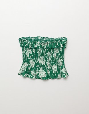 AE Ruffled Smocked Tube Top