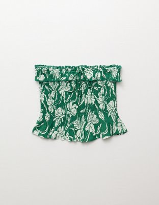 AE Ruffled Smocked Tube Top