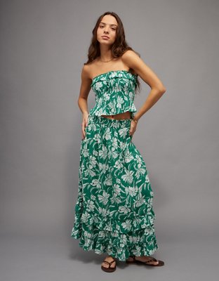 AE Ruffled Smocked Tube Top