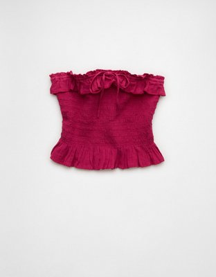 【専用】Overdue flair special smocked top AE Long-Sleeve Smocked Tiered Top | American Eagle