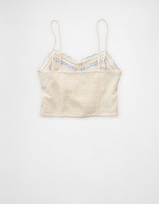 Débardeur brodé à ourlet festonné AE