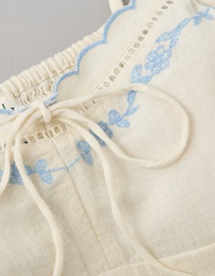 AE Embroidered Scalloped-Hem Cami