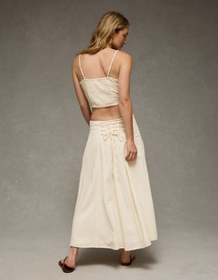 Débardeur brodé à ourlet festonné AE