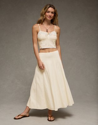 Débardeur brodé à ourlet festonné AE