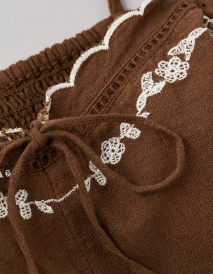 AE Embroidered Scalloped-Hem Cami | American Eagle