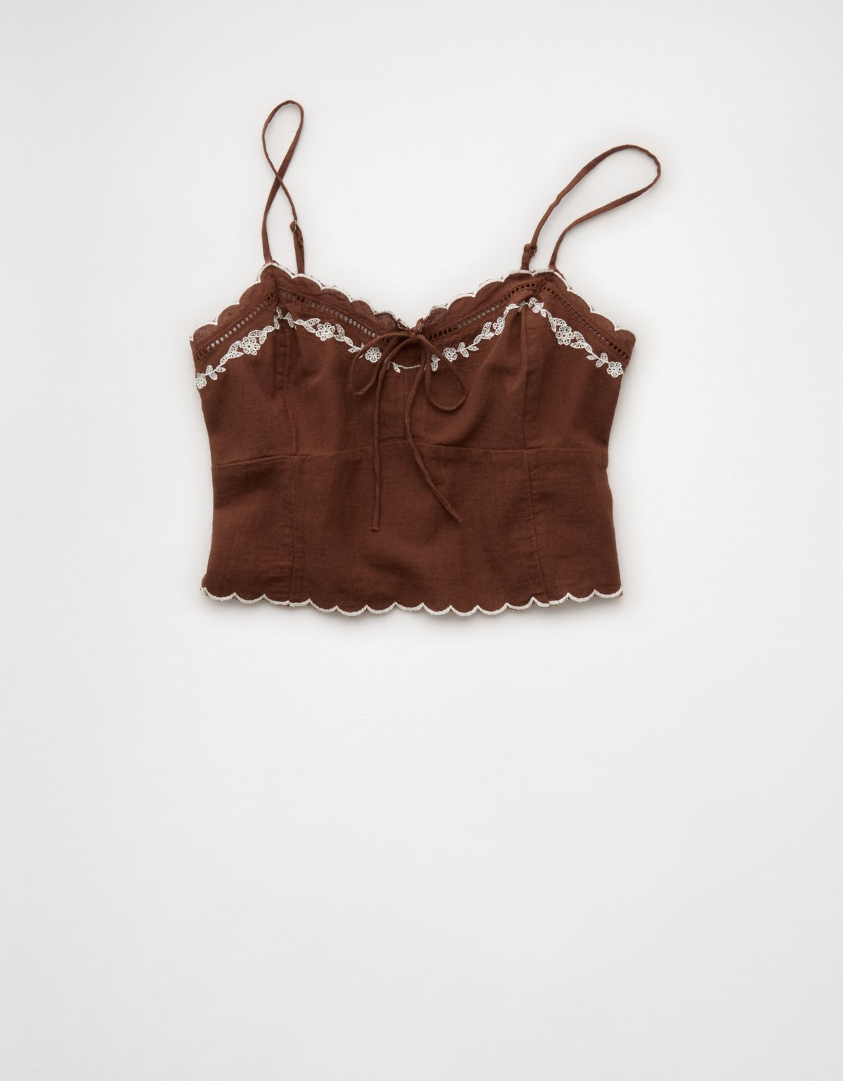 AE Embroidered Scalloped-Hem Cami - image 3