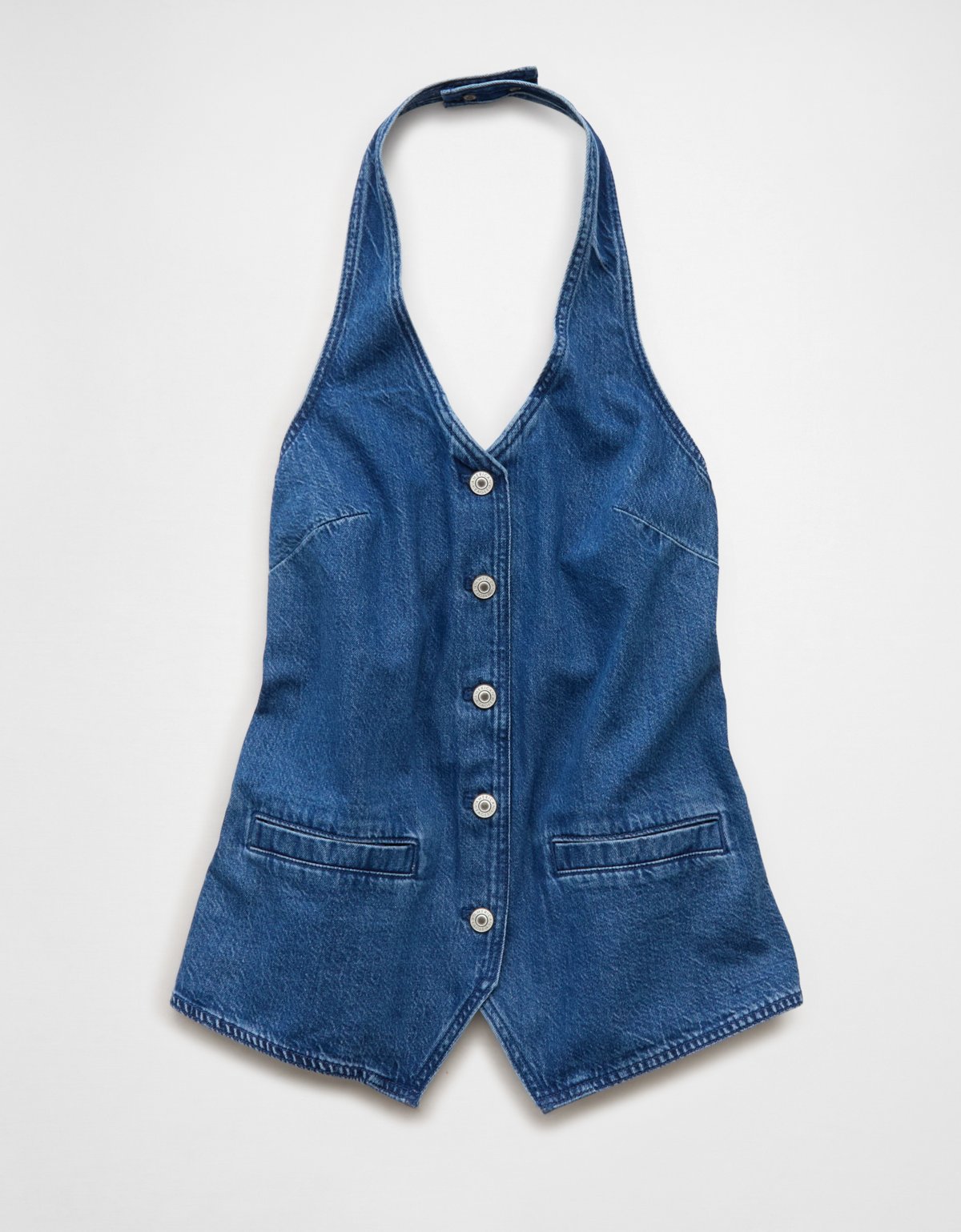 AE Loose Denim Halter Vest - image 3