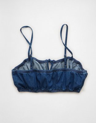AE Denim Tie-Front Bra Top