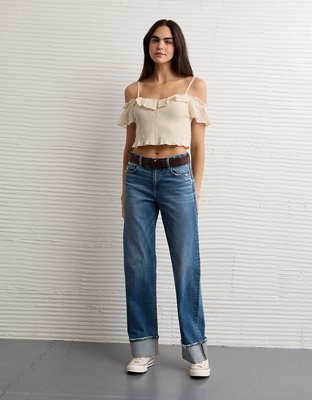 AE Smocked Cold Shoulder Cami | American Eagle