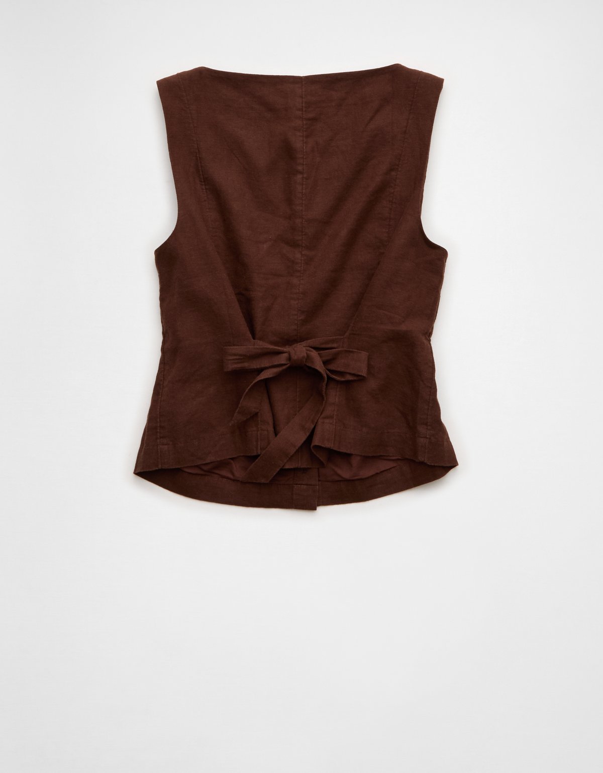 AE Linen-Blend High-Neck Vest - image 4