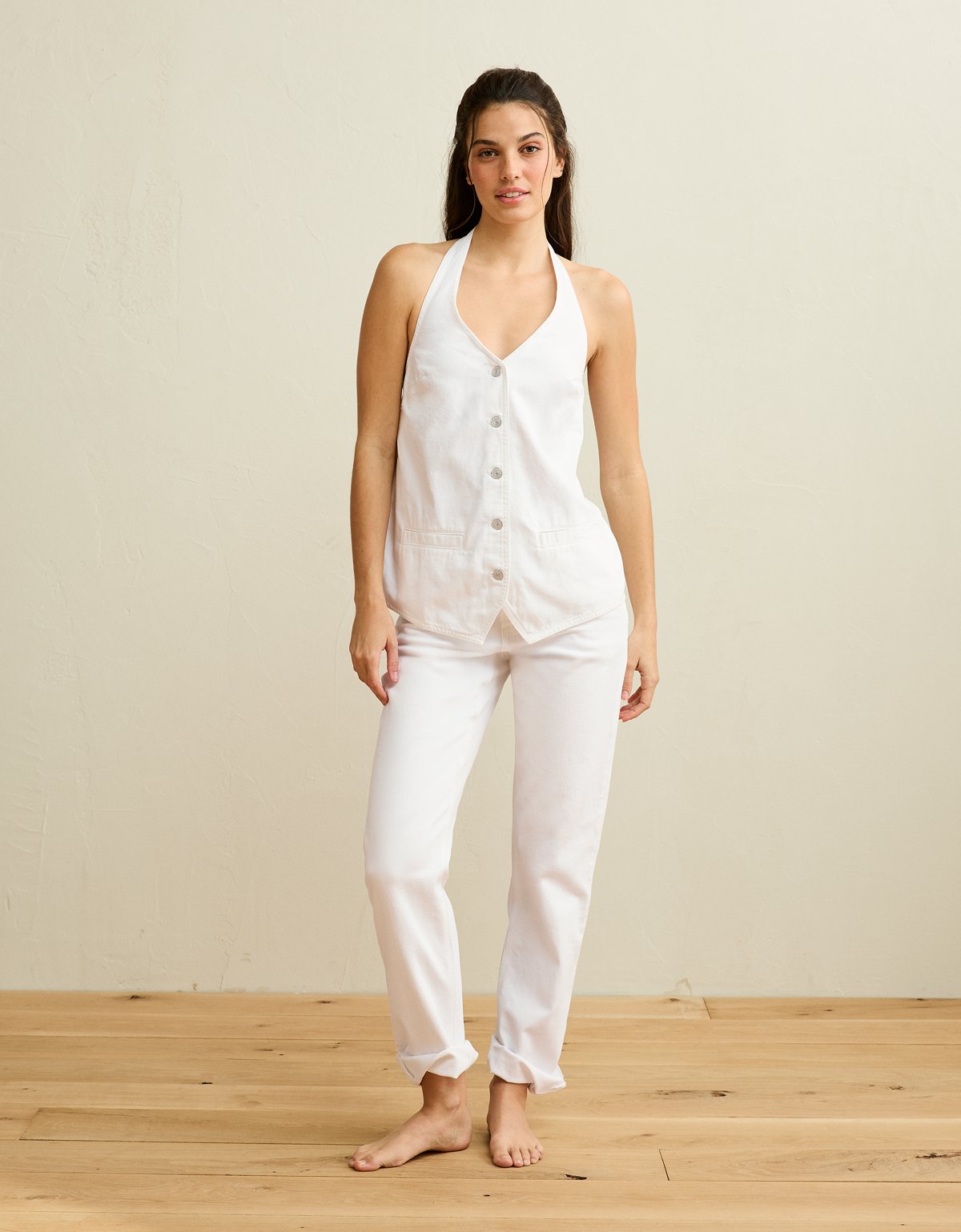 AE Loose Denim Halter Vest - image 5
