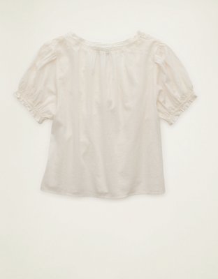 AE Front Tie Lace Inset Top