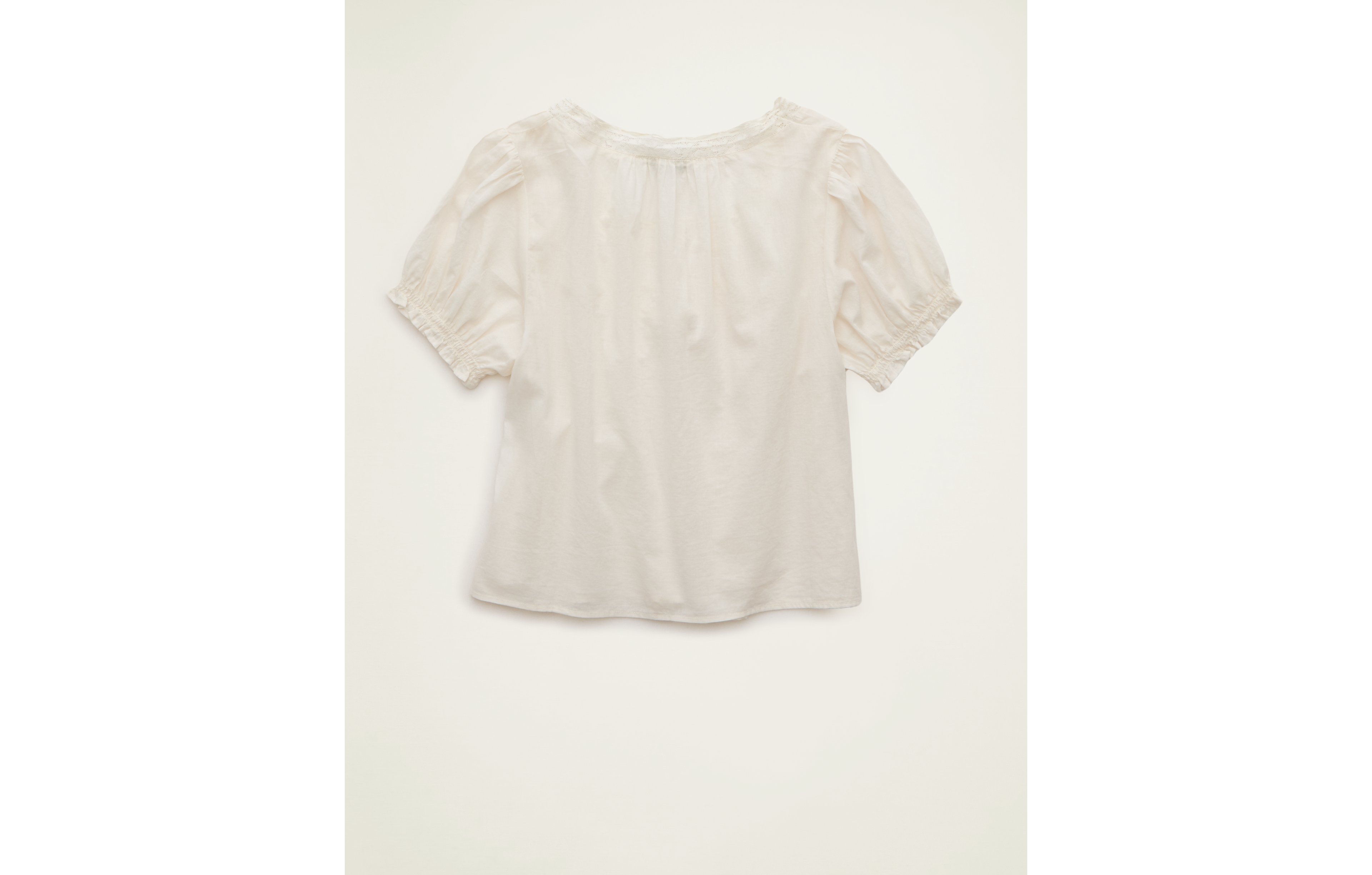 AE Front Tie Lace Inset Top