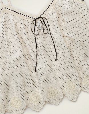 AE Ribbon Tie-Front Cami