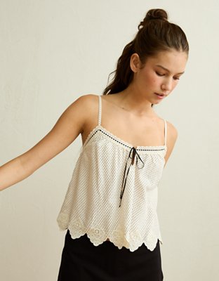 AE Ribbon Tie-Front Cami | American Eagle