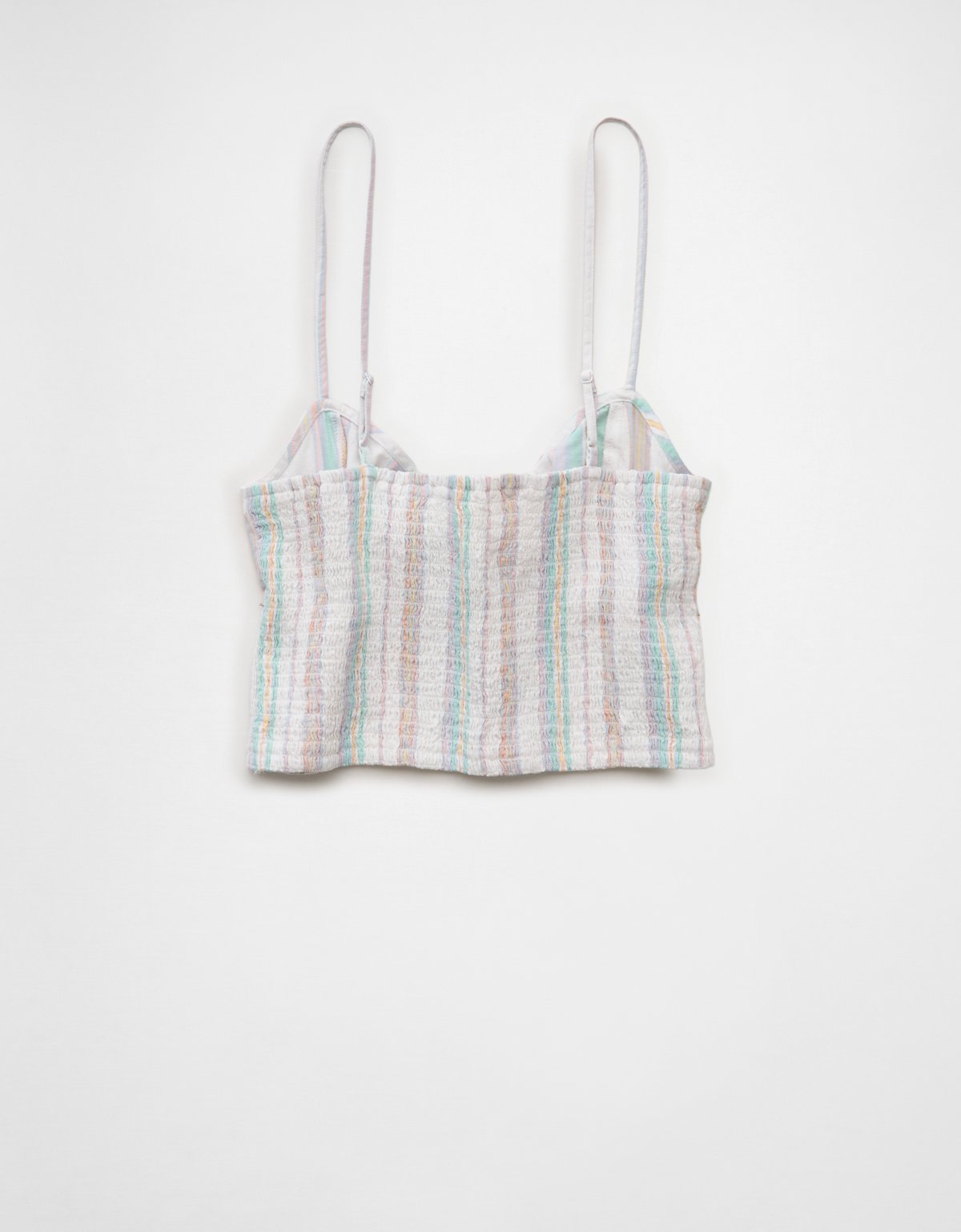 AE Pride Tie-Front Smocked Cropped Cami - image 2