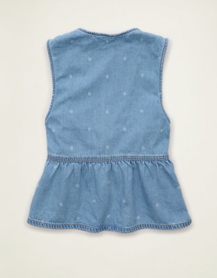 AE Denim Peplum Vest