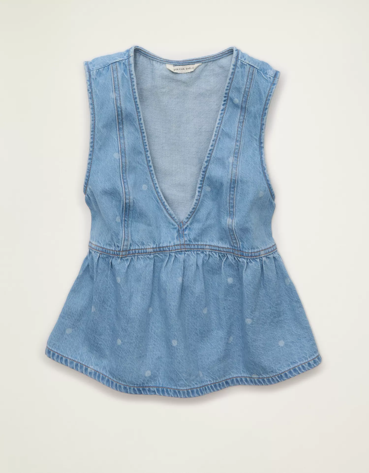 AE Denim Peplum Vest - thumbnail 3