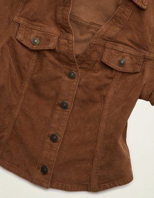 AE Corduroy Short Sleeve Top