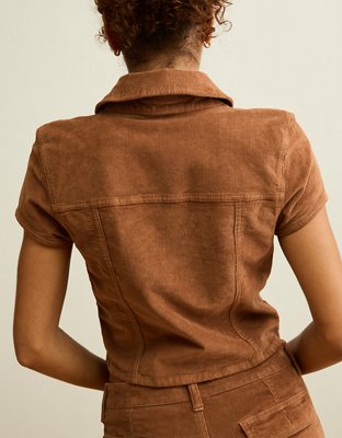 AE Corduroy Short Sleeve Top