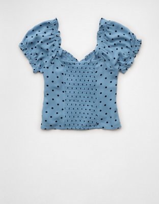 AE Short-Sleeve Corset Top