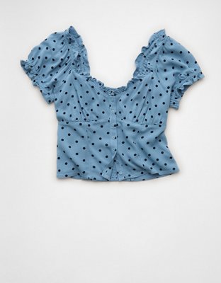 Haut style corset à manches courtes AE