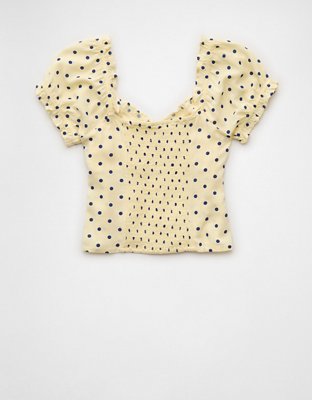 AE Short-Sleeve Corset Top