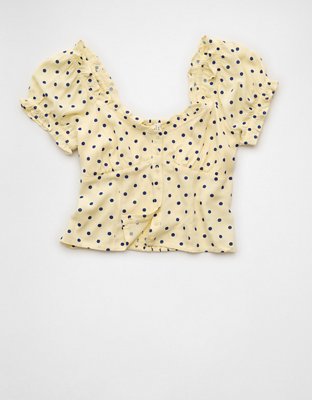 AE Short-Sleeve Corset Top