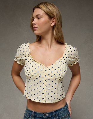 AE Short-Sleeve Corset Top from American Eagle - $44.95