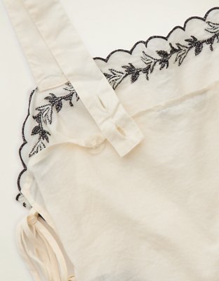AE Cropped Side-Tie Embroidered Cami