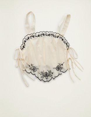 AE Cropped Side-Tie Embroidered Cami