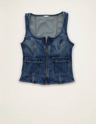 AE Zip-Up Denim Vest