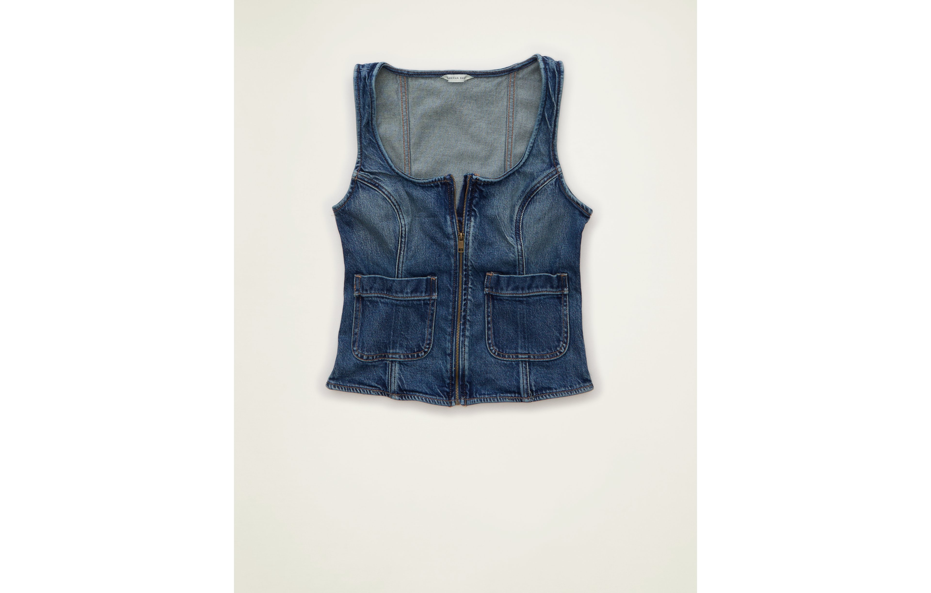 AE Zip-Up Denim Vest