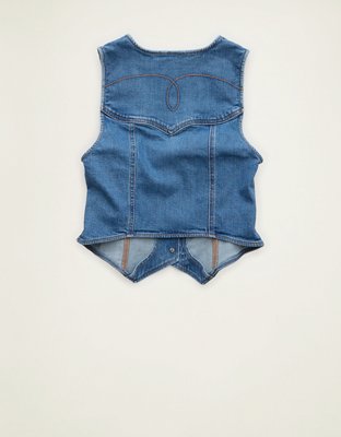 AE Denim Western Vest