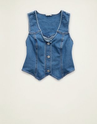 AE Denim Western Vest