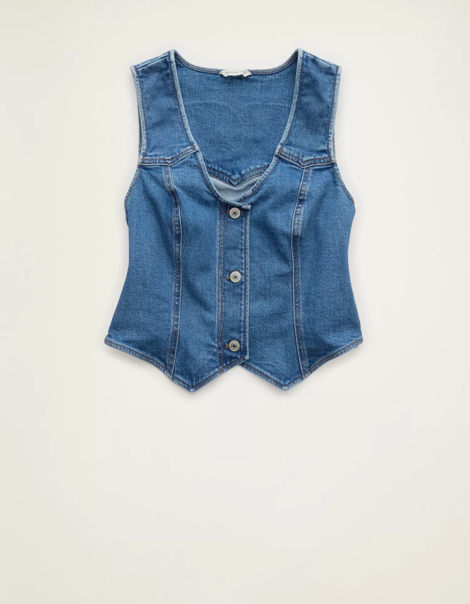 AE Denim Western Vest - thumbnail 3