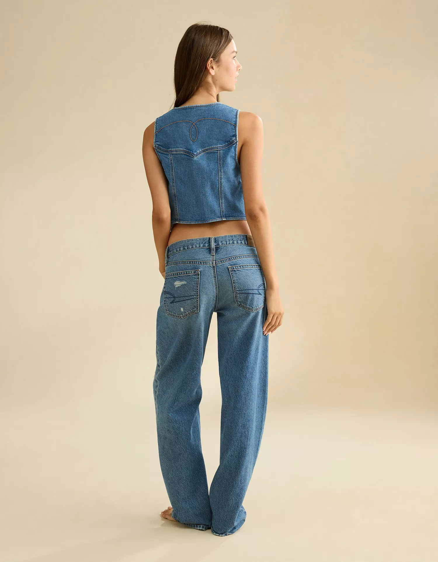 AE Denim Western Vest - thumbnail 2