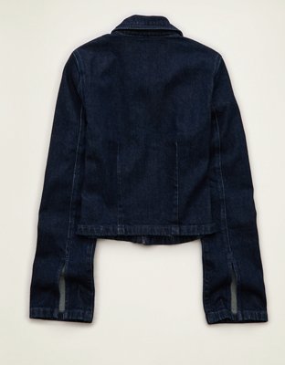 AE Zip-Up Denim Shirt