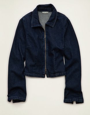 AE Zip-Up Denim Shirt